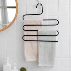 Kit 3 Cabides Para Calças Organizador Aço Inox Multifuncional Retrátil 5 em 1