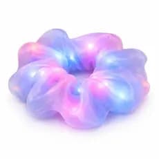 Xuxinha de Cabelo com LED Colorido Pisca Elástico Macio Acessório Feminino