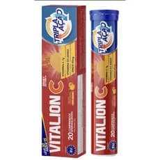 SUPLEMENTO ALIMENTAR VITAMINA C 1000MG+ZINCO 29MG+D3 2000UI VITALION TRIPLA ACAO 20 COMPRIMIDOS EFERVESCENTES
