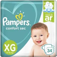 FRALDA DESCARTAVEL PAMPERS CONFORT SEC MEGA XG C/34 UND