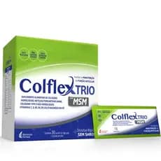 SUPLEMENTO ALIMENTAR COLFLEX TRIO COM MSM COLAGENO HIDROLISADO EM PO COM 30 SACHES