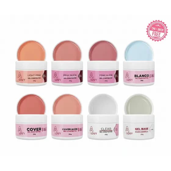 Gel Construtor AnyLovy 24g Nova Fórmula Free TPO DMTP - Gel Autonivelante Alongamento Fibra Tips