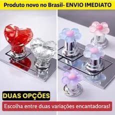 Botão De Descarga Puxador De Gaveta Multiuso Em Forma De Flor Ou Coração - SQ7966/67