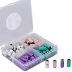 Mandril Fino Kit Refil com 60 UN Bits Mini Mandril Motor Nail Manicure Pedicure - SQ8549 \ SQ8549-1
