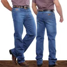 Calça Jeans Masculina Tradicional Reta Country Elastano