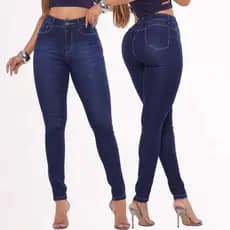 Calça Jeans Skinny Premium Feminina Levanta Bumbum Cintura Alta Com Lycra Elastano