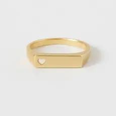 Anel De Ouro 18k Chapinha Retangular Liso reforçado luxo,  amor, feminino 3 meses Delicado Exclusivo
