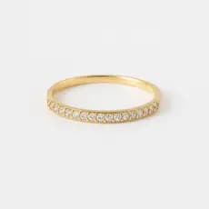 Anel Feminino Ouro 18k Semijoia Cravejado |Anel Fino Delicado | Aliança Fina Banhado Ouro multiuso