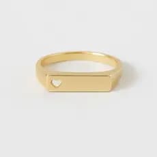 Anel Chapinha Feminino Dourado Delicado Minimalista Semijoia