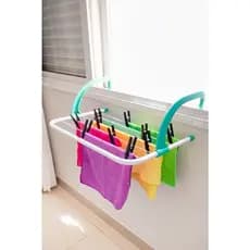 Varal Portátil Janela e Parede Secador De Roupas Lavanderia Prático Retrátil Resistente