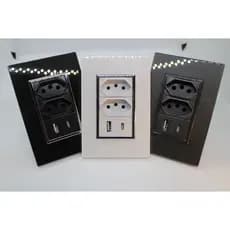 Tomada Usb E Tipo C De Parede 10A Bivolt 2.1a 5v