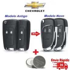 Chave Canivete Onix Cruze Cobalt S10 Spin Sonic Prisma Tracker Chevrolet GM + Bateria