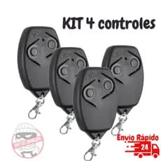 Kit 4 Unidades de Controle Remoto de Portão Rossi 433mhz