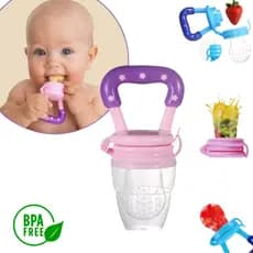 Chupeta Alimentadora de Silicone Porta Frutas e Patês | Mordedor Bebê Antissufocamento Envio Rápido