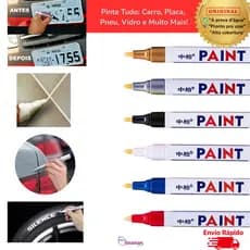 Caneta Tira Riscos Permanente PAINT Original–À Prova D’Água, Retoque de Placa,Pneus,Tênis,Moto e Carro