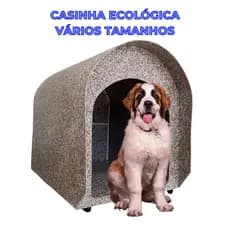 Casinha de Cachorro em Madeira Ecológica Toca Reciclada Iglu Nº1 ao Nº4 Casa Pet para Cães Montada