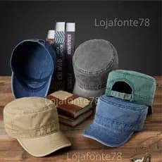 Boné Quepe Militar Liso Estonado Algodão Premium Unissex Ajustável Fivela Camping Tático R: HYL-36#