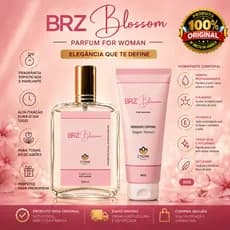Perfume Feminino Brz Blossom 100ml Zyone Parfum + Creme Hidratante Antigo 121 Vip Rosé