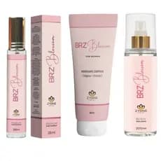 BRZ Blossom Zyone Feminino Perfume Creme Hidratante e Body Splash Antigo Vip Rose
