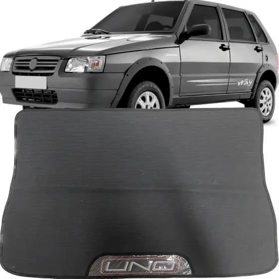 TAPETE EMBORRACHADO PARA PORTA MALA MALAS ESPECIFICO DO CARRO FIAT UNO 2004 A 2013 QUADRADO