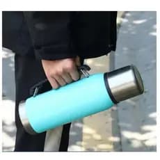 Garrafa 1000ml Inox Térmica Água Café Parede Dupla Com Alça CasaNobre