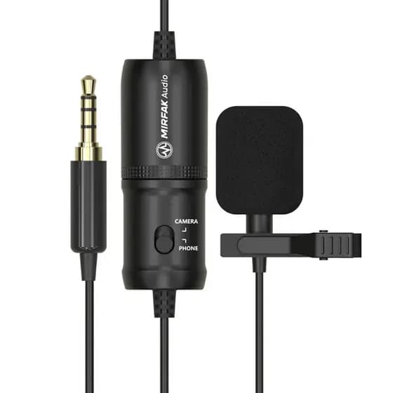 Mirfak MC1 Microfone de Lapela com Conector 3.5mm Preto