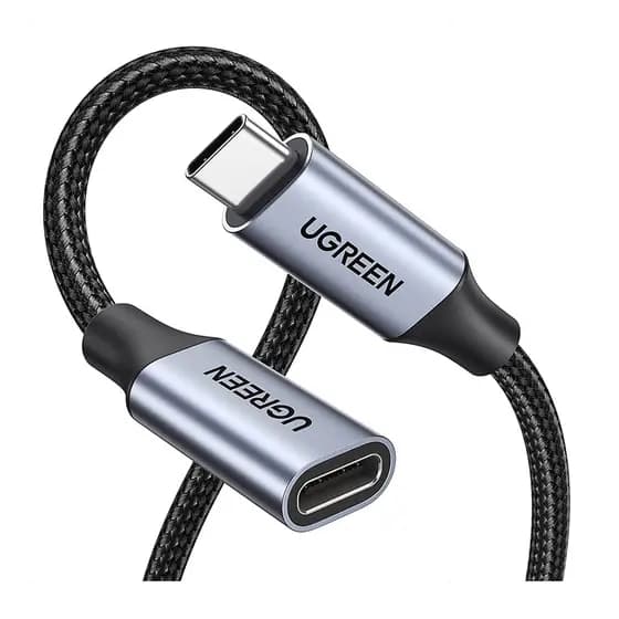Cabo de Extensão Usb-C Ugreen Macho para Fêmea 1 Metro Preto