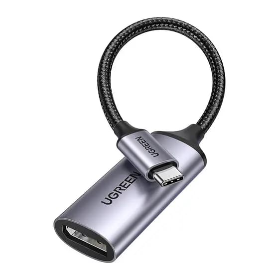 Adaptador Ugreen Usb C p/DisplayPort Fêmea 8K/60Hz Cinza