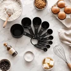 Kit Colheres Medidoras 10 Peças Xícaras e Medidores Dosadores Plástico Culinária Confeitaria Cozinha