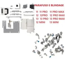 Blindagem + Parafusos Kit Para 8 PLUS XR XS 11 PRO MAX 12 PRO MAX 13 PRO MAX 14 PRO MAX  15 PRO 16 Pro 12 MINI 13 MINI