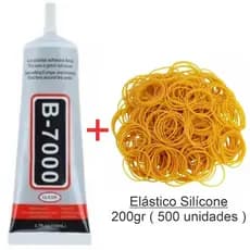 1un B7000 110ml Transparente  Ou T7000 Preto+ 1pacote Elástico 200gr  500pcs Cola Multiuso Manutenção Reparo Celular