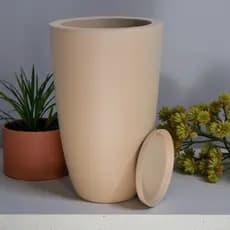 Vaso Grande Para Plantas 55cm de Altura Coluna Bojo N3 Modelo Escovado- Decoração, Jardim