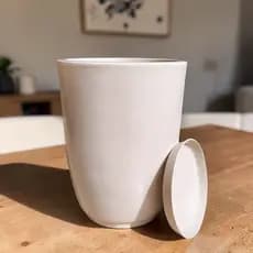 Vaso para Plantas Cone Bojo Polido Nº 1 com Prato Coletor | Decoração Interna e Externa