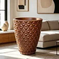 Vaso Coluna Diamante 30x25cm | Polietileno Resistente UV | Ideal Plantas Médias e Flores