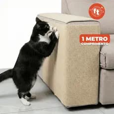 Tapete Arranhador para Gatos Adesivo Carpete Protetor de Sofá Protetor de Cama Box 40x100cm