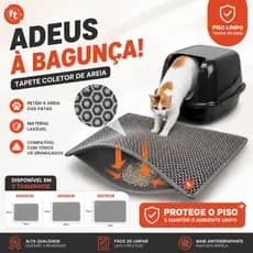 Tapete Higiênico Para Gatos Tapete Coletor de Areia para Caixa de Areia Para gato EVA Tamanho Grande