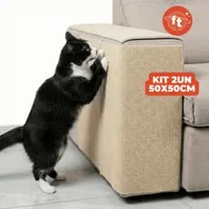 Kit 2 Arranhadores Adesivo 50cm x 50cm - Arranhador Para Gatos Adesivo Protetor de Móveis 1 metro