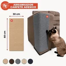 Arranhador Autoadesivo para Gatos com Instalação Fácil Protetor de Sofá e Cama Box 60x30cm
