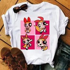 CAMISA CAMISETA MODA TEEN PARA TREINO E DIA A DIA - ESTAMPADA MENINAS SUPER PODEROSA