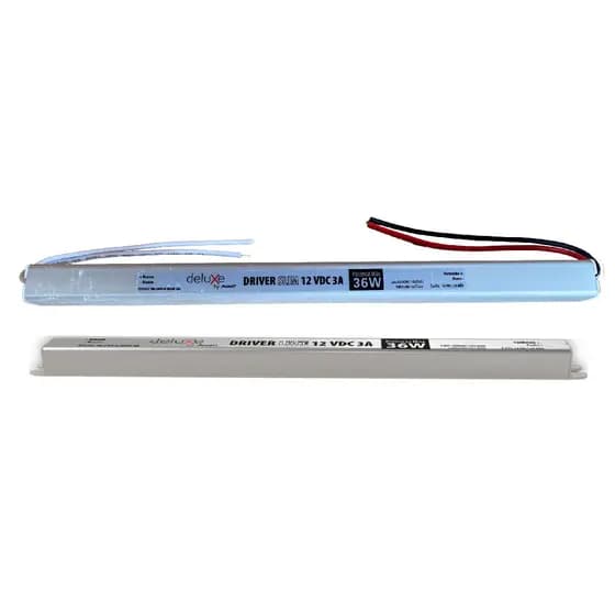 Kit 3 Fonte Driver Slim 12v 36w 3a Fita Led Perfil Led Bivolt