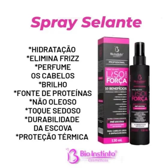 Unidades Spray Selante Liso com Força Bio Instinto 130ml - 10 Benefícios