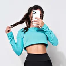 Cropped Fitness Feminino Tela Dry para Treinar
