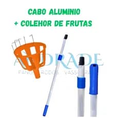 COLHEDOR DE FRUTAS PROFISSIONAL - LINHA ANDRADE JARDINAGEM - ESCOLHA OPÇÃO COM OU SEM CABO