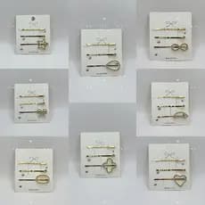 A&L - Conjunto de 3 presilhas de cabelo com strass