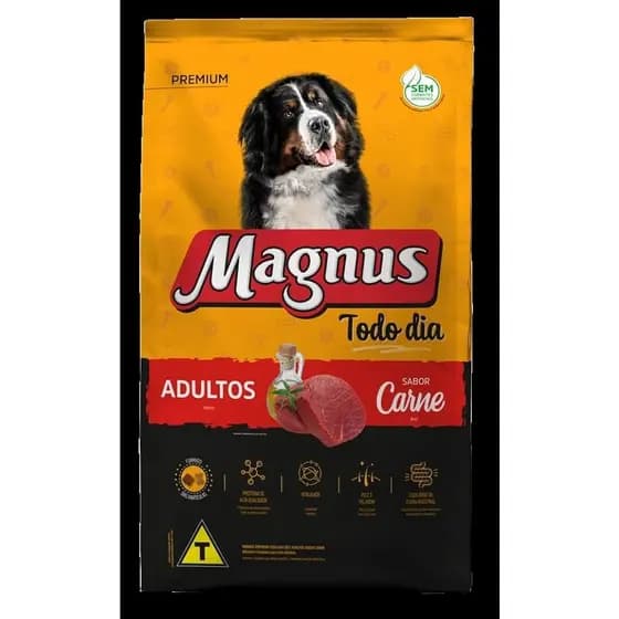 Ração Magnus Todo Dia Cão Adulto Porte Médio e Grande Carne 15 kg