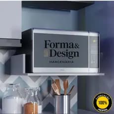 Suporte para Micro-ondas  forno de MDF 60cmx40cm Cor branco Cozinha Resistente e Fácil de Instalar