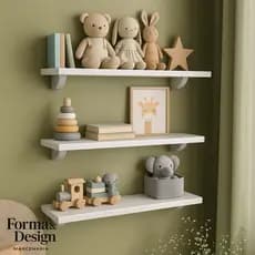 Prateleira 60x15 Suporte Tucano Branca mdf Organização Sala Quarto Escritório banheiro Decoração
