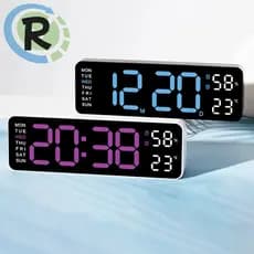 Relógio Digital Luminoso de Mesa com Alarme Semanal, Temperatura, Conexão USB - LED 23x7,5cmx4,5cm