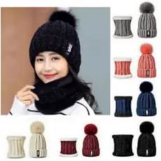 Touca e Cachecol kit inverno