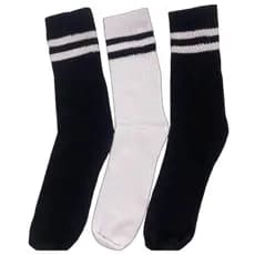 Kit Meia Cano Alto Academia Passeio Casual Listra